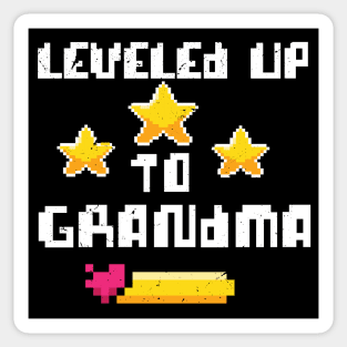 leveled up to grandma / Baby Announcement, grandma To Be, Grandparents to be Sticker